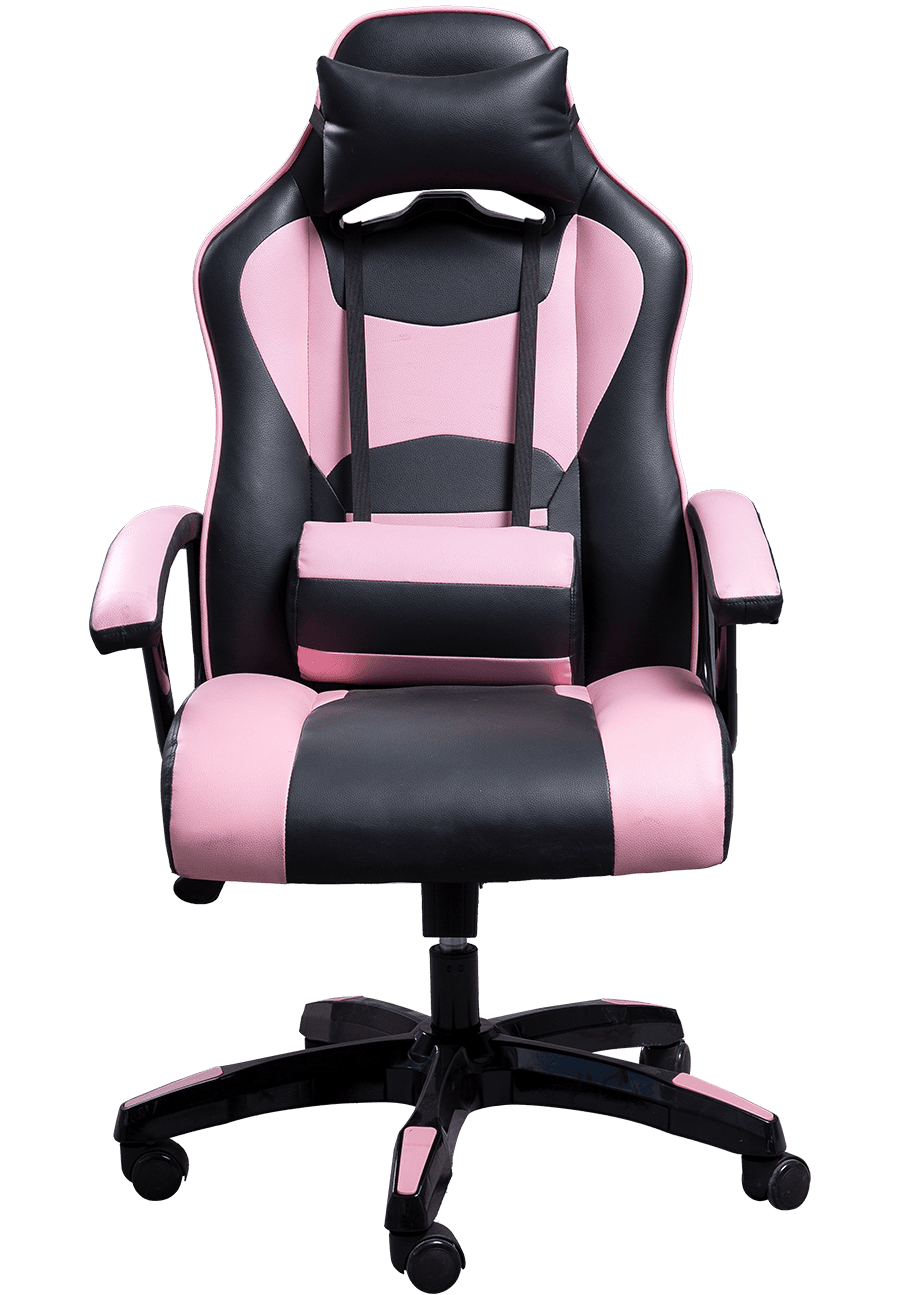 Superior Kvalitet Sort Pink PU læder kontorstol Komfortabel siddende PC Gamer Racing stol