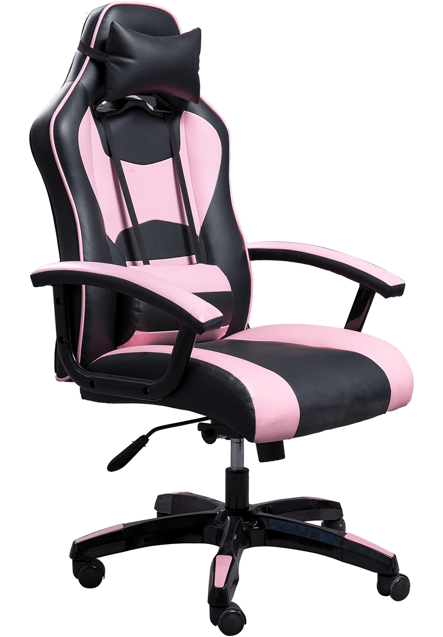 Superior Kvalitet Sort Pink PU læder kontorstol Komfortabel siddende PC Gamer Racing stol details