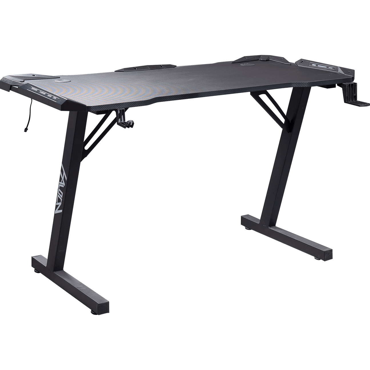 Luksus Cool Design Tilpas Logo Z-Shape Hjemme-pc Laptop Skrivebord RGB Light Gaming Desk details